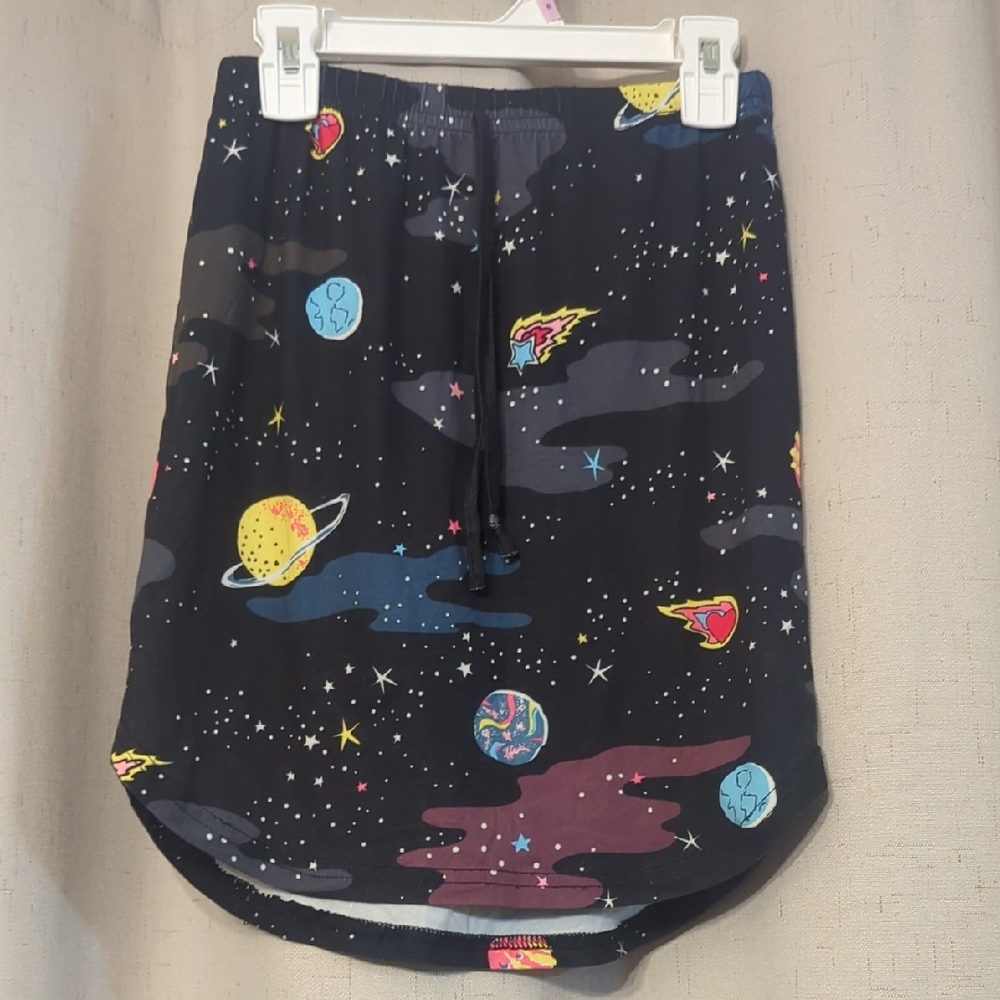 Space-Themed Black Skirt